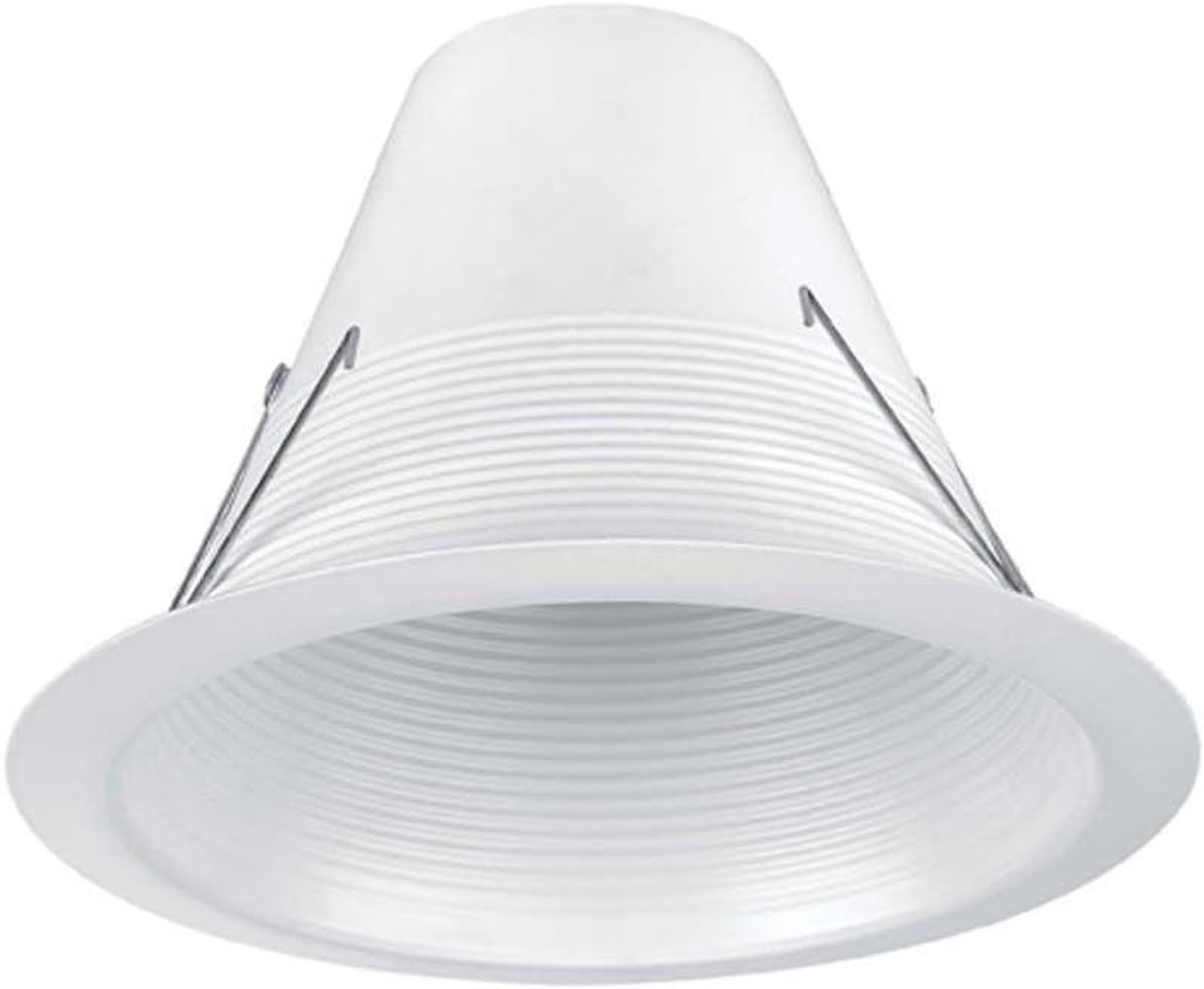 Commercial Electric 6 in. White Airtight Recessed Baffle Trim (6-Pack)