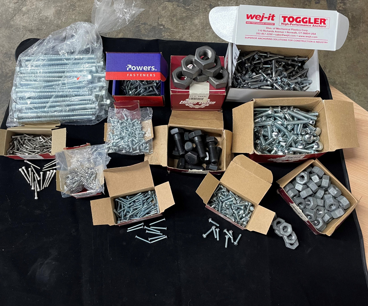 Grainger And Other Assorted Nut, Bolt, Anchor, Screw Pallets