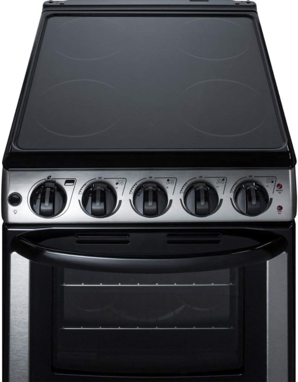 Summit REX2071SSRT 20" Wide Slide-In Look Smooth-Top Electric Range in Stainless Steel with Oven Window, Adjustable Racks, Hot Surface Indicator, Indicator Lights, Upfront Controls(Scratch and Dent)