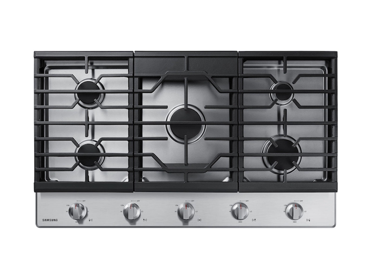 NA36R5310FS 36 in. Gas Cooktop in Stainless Steel with 5-Burners (Scratch and Dent)