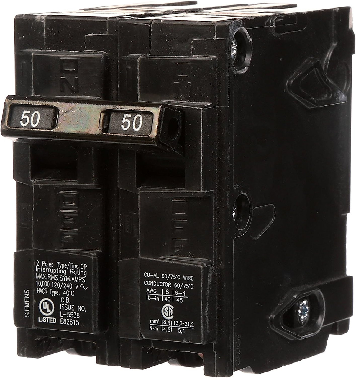 Siemens Q250U 50-Amp Double Pole Type QP Circuit Breaker (6-Pack)