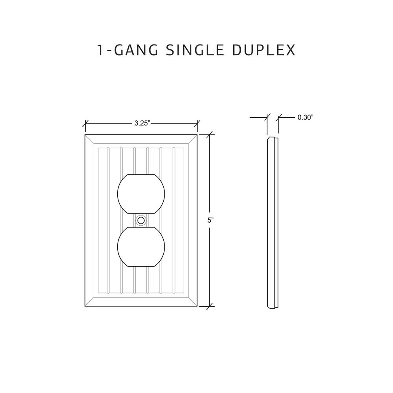 Questech Weybridge Cast Stone Cottage Single Duplex Outlet Polished White Wall Plate