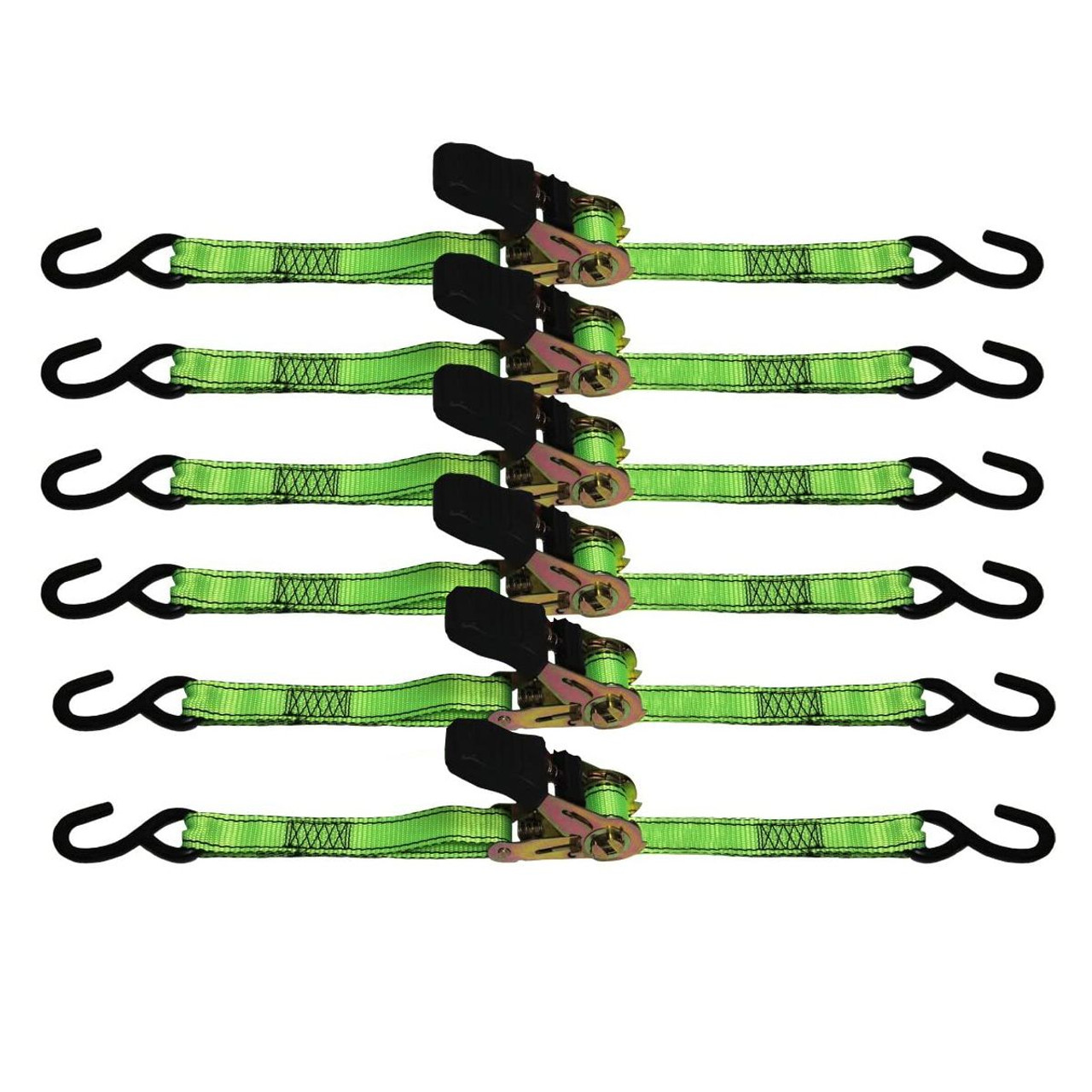 GRIP On Tools 1"x12' 6pk Ratchet Tie Down |By the Case|