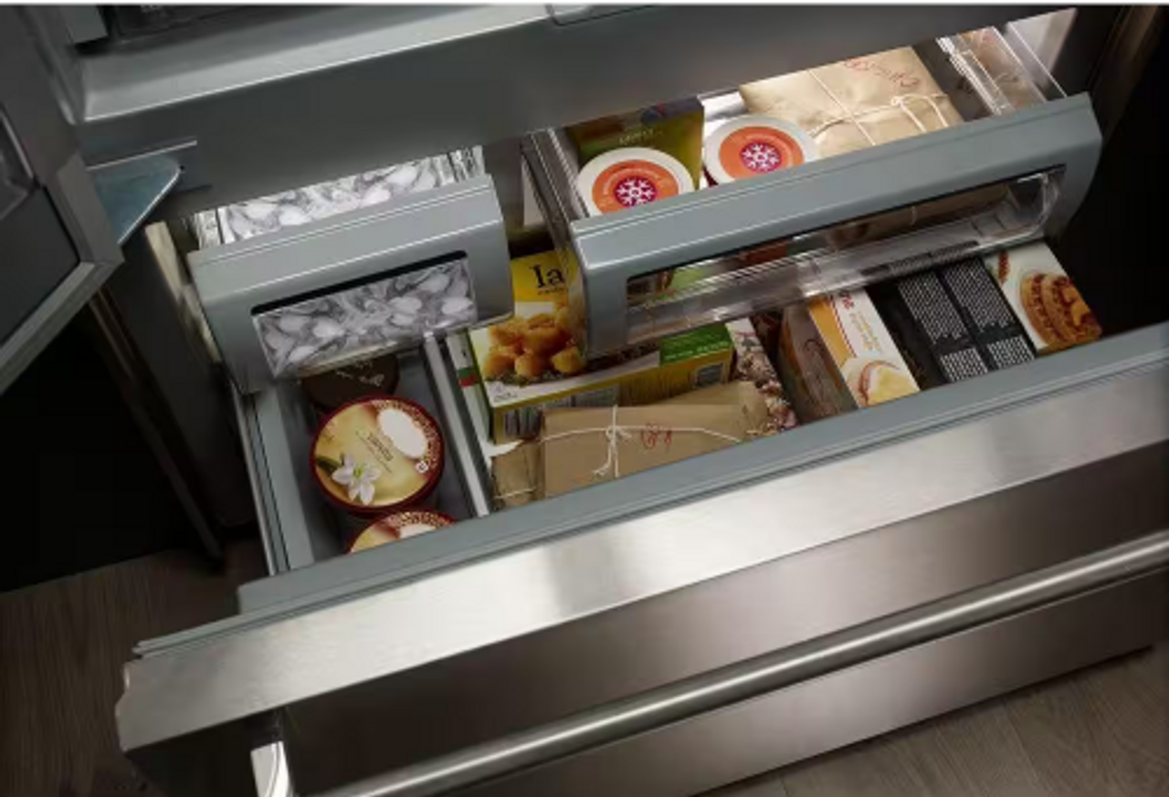 KitchenAid 24.2 cu. ft. Built-In French Door Refrigerator in Stainless Steel, Platinum Interior