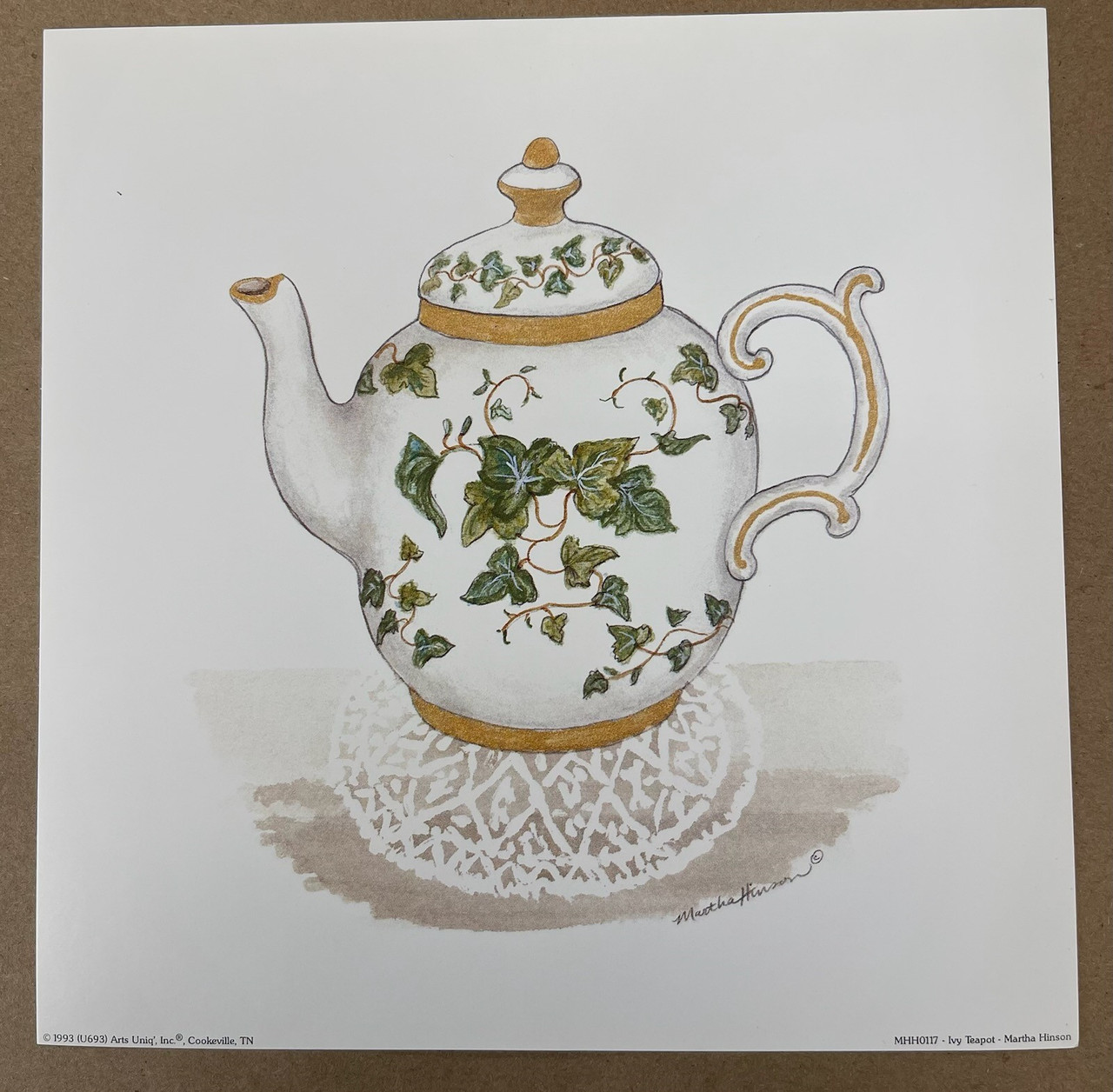 Ivy Teapot- Signed by Martha Hinson |By the Case- 100 per Case| 