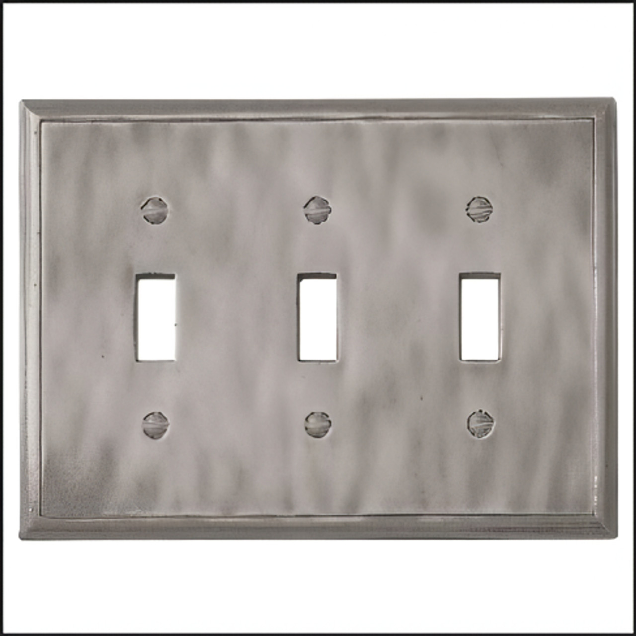 MWP2606-024M Triple Toggle Metal Water Brushed Nickel Wall Plat |12 Pack| 