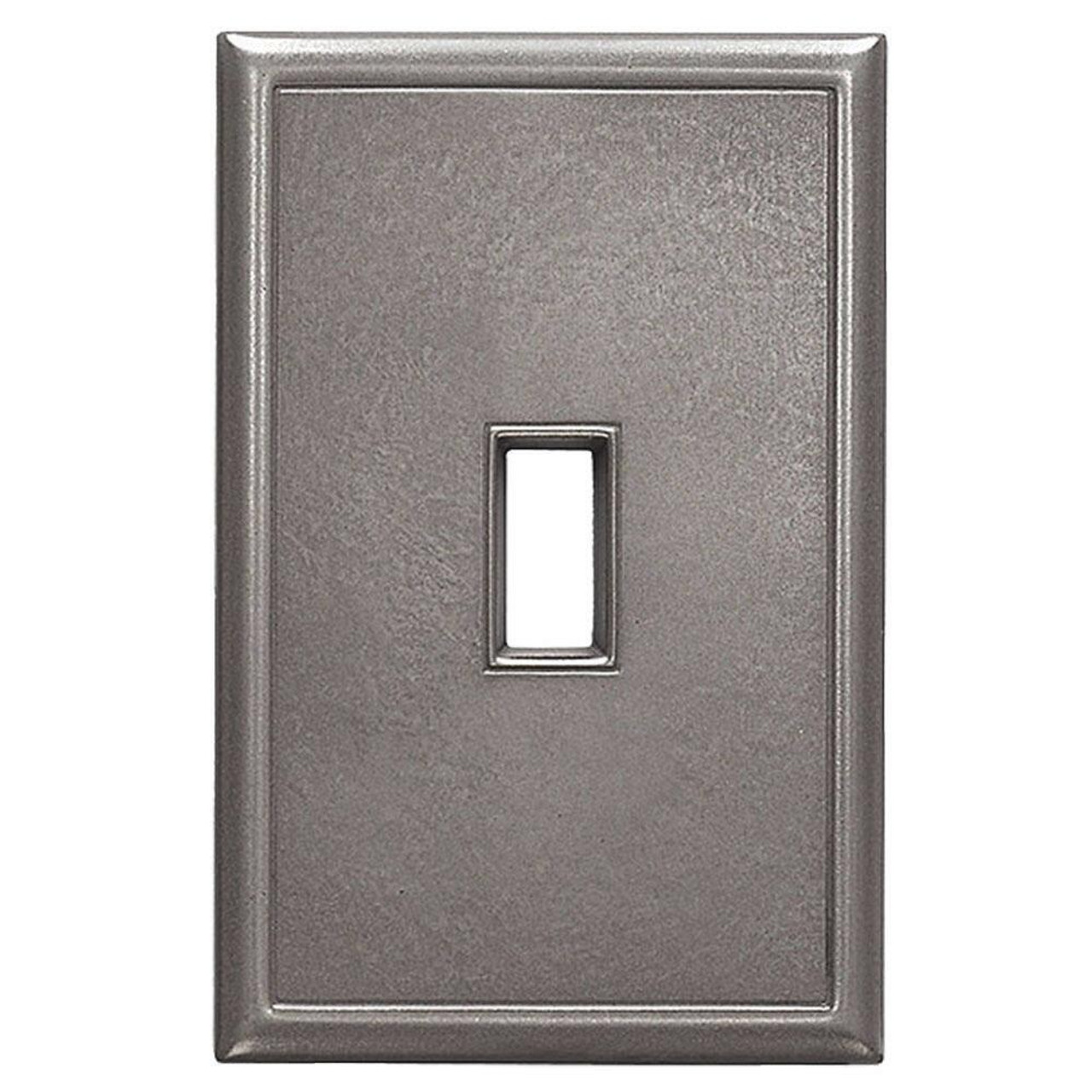 SWP402-24M Questech Cast Metal Brushed Nickel Single Toggle Wall Plate