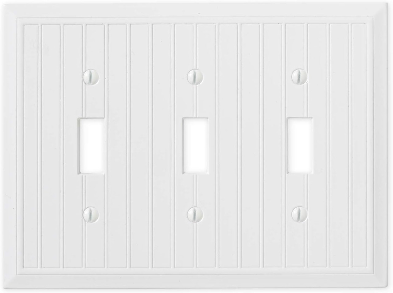 CWP1406-13M Questech Décor Triple Toggle Stone Cottage Polish White  |12 Pack| 