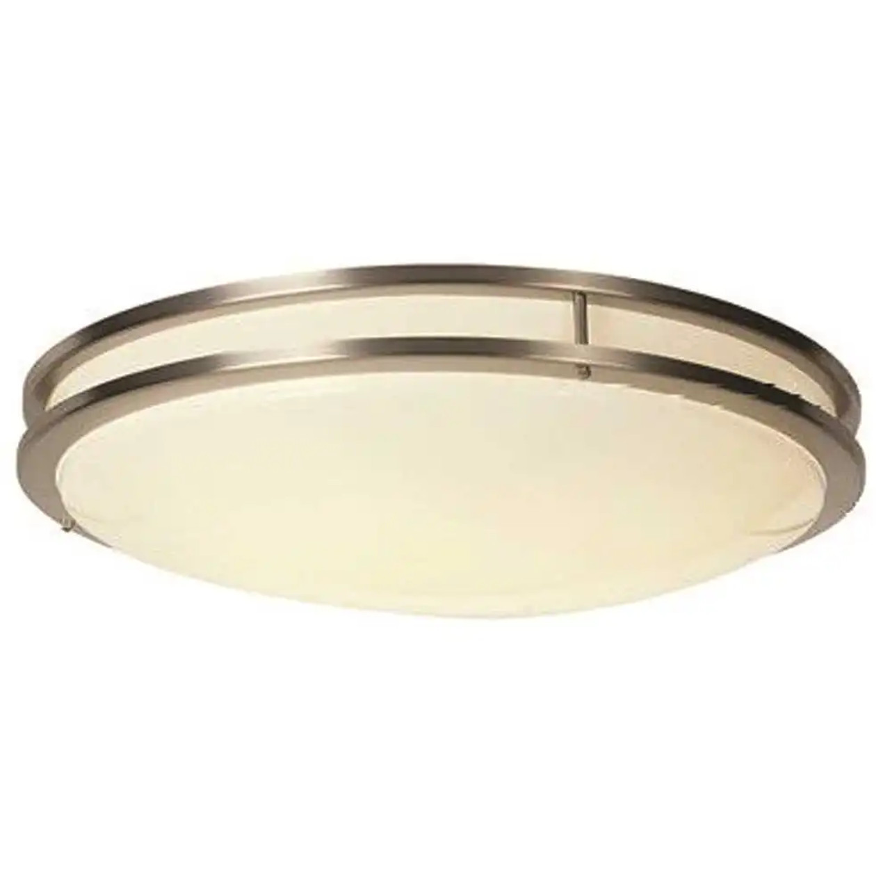Monument 14.75 in. 2-Light Satin Nickel Flush Mount |By the Pallet- 20 per Pallet|