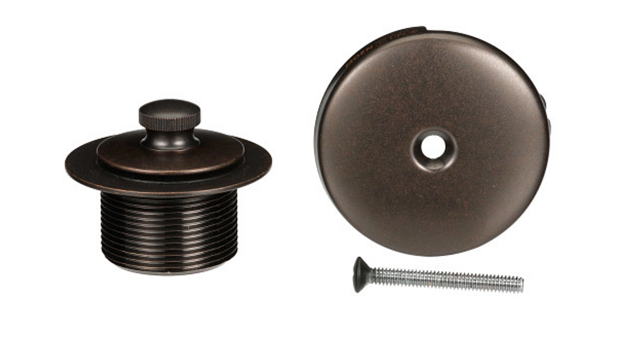 Moen Oil Rubbed Bronze Push-N-Lock Tub Drain Kit With 1-1/2" Threads