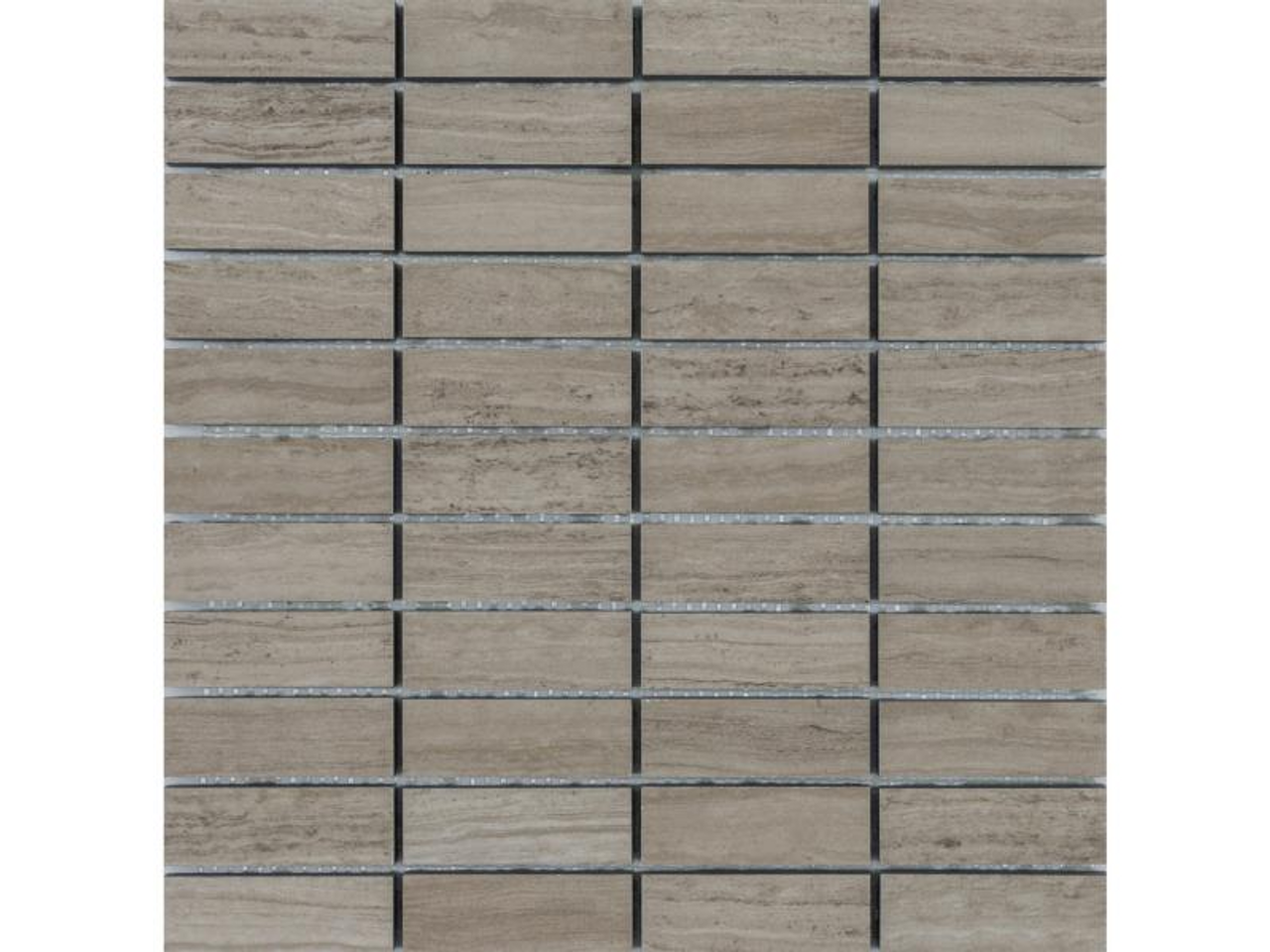 Aria Rectified Cirrus Ivory 1x3 Stacked Mosaic