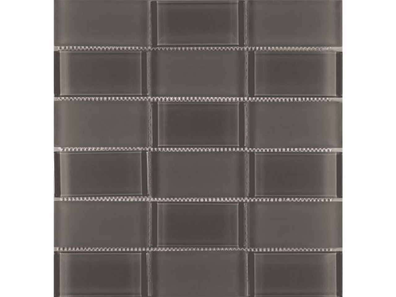 Brilliance Graphite 2x4 Stacked Clear/ Matte Mix Mosaic