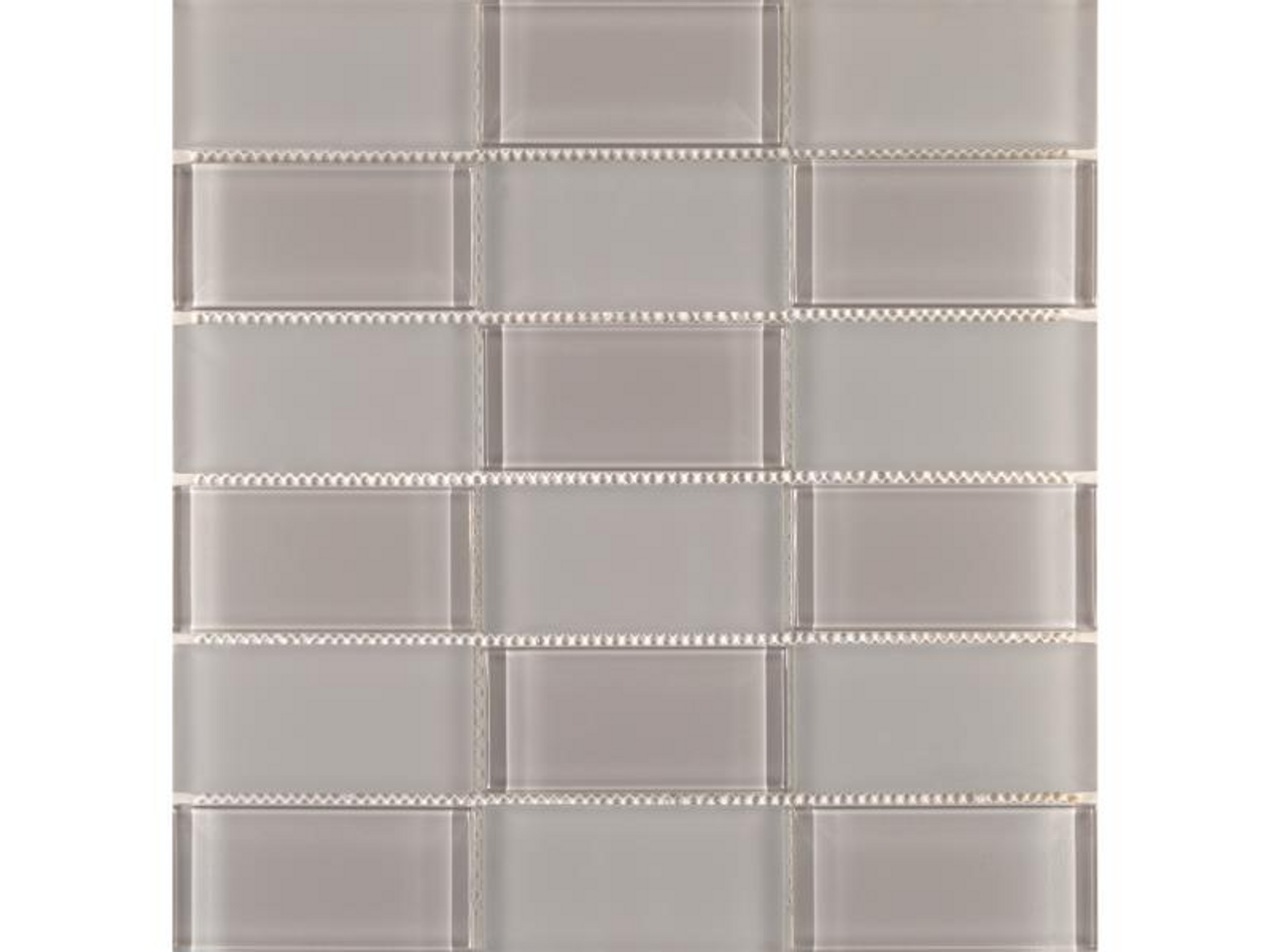 Brilliance Taupe 2x4 Stacked Clear/ Matte Mix Mosaic