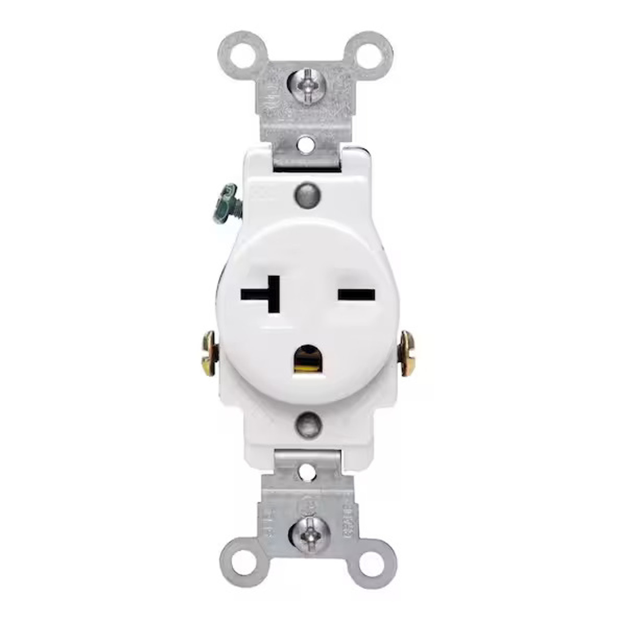 Leviton 5821-W 20 Amp Commercial Grade Double-Pole Single Outlet, White (10-Pack)