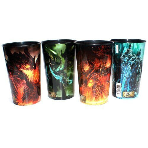 Limited Edition World of Warcraft Plastic 32 ounce Cups Set of 4