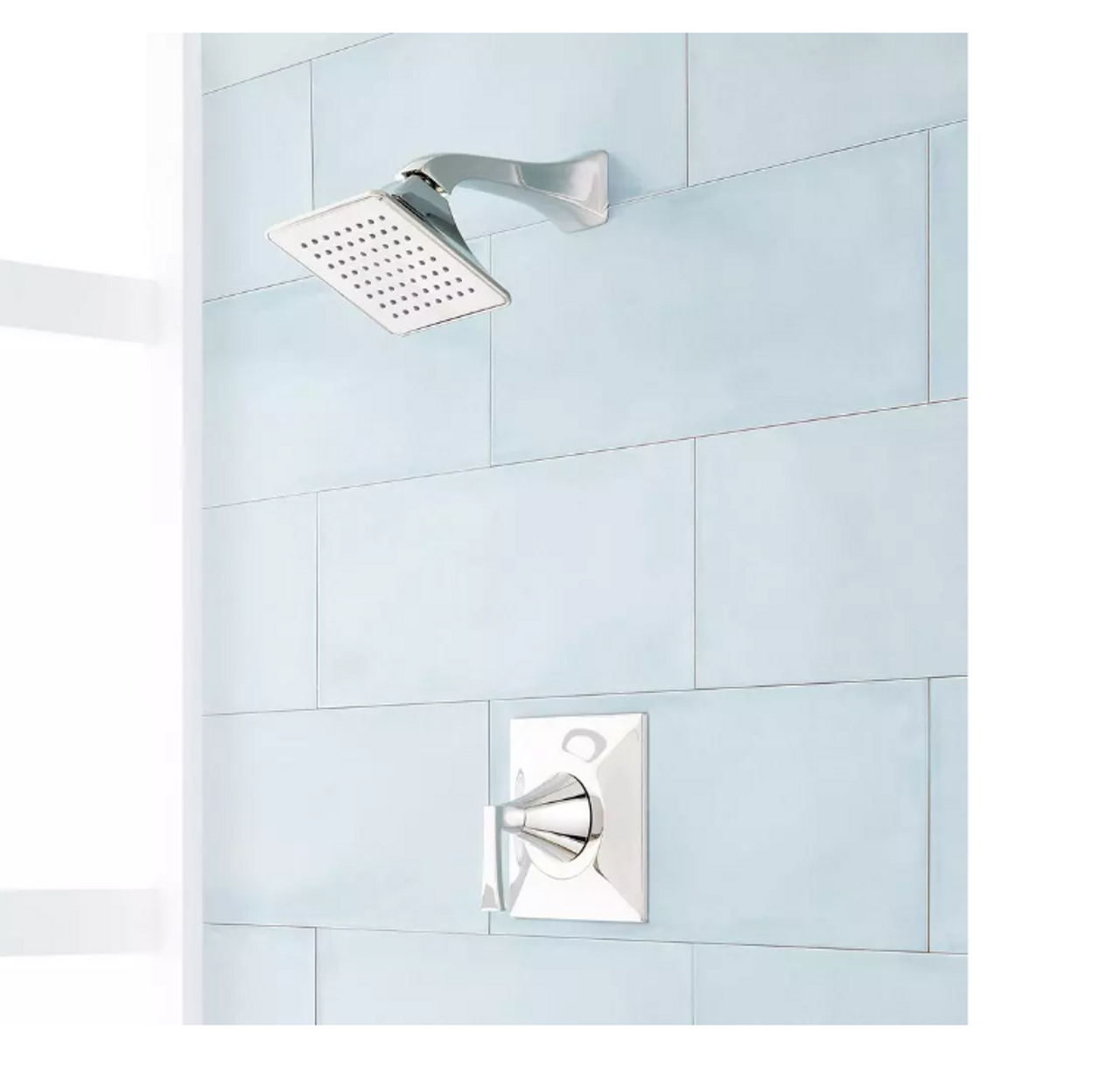 Vilamonte 1.8 gpm Shower Faucet Trim Only with Single Lever Handle in Polished Nickel