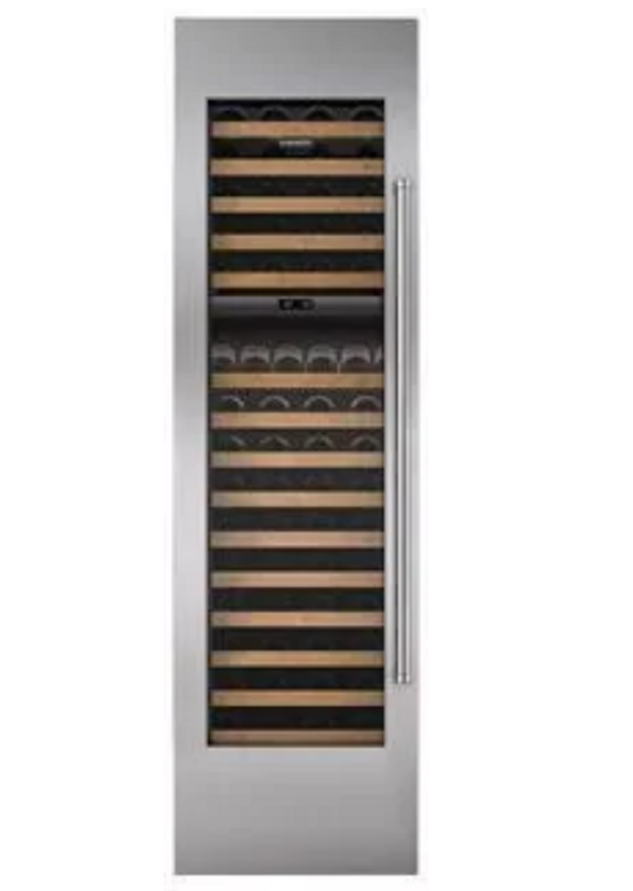 Stainless Steel Wine Storage Door Panel with Pro Handle and 4" Toe Kick - Left Hinge