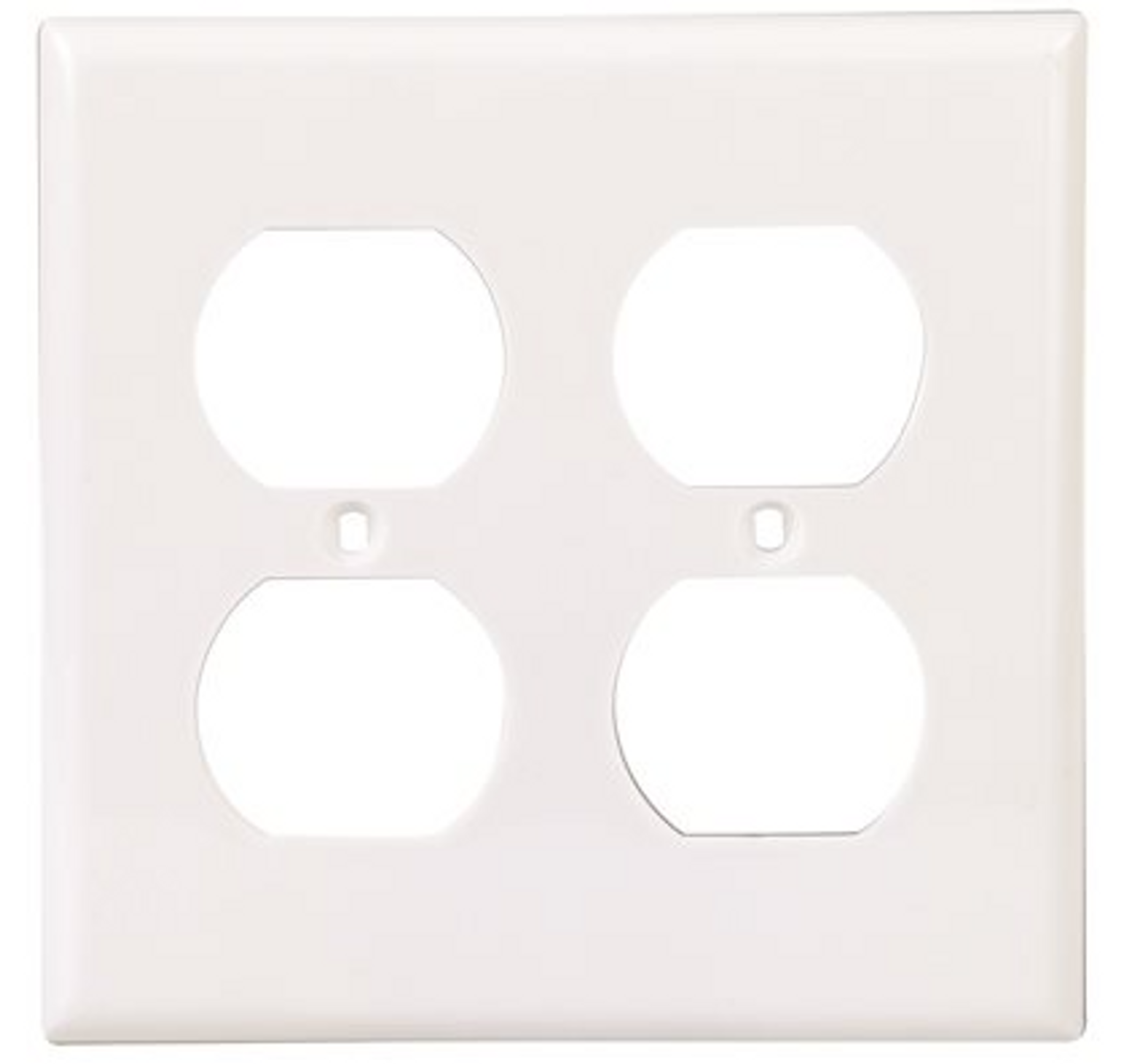 Preferred Industries White 2-Gang Duplex Outlet Wall Plate |By the Case| 