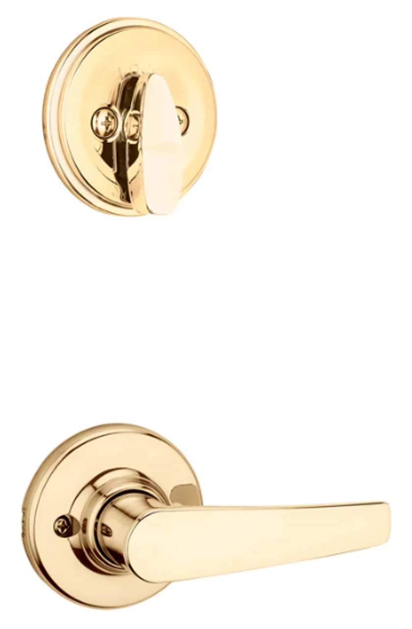 Kwikset 94880-544 Delta Half-Dummy Lever In Polished Brass |2 Pack| 