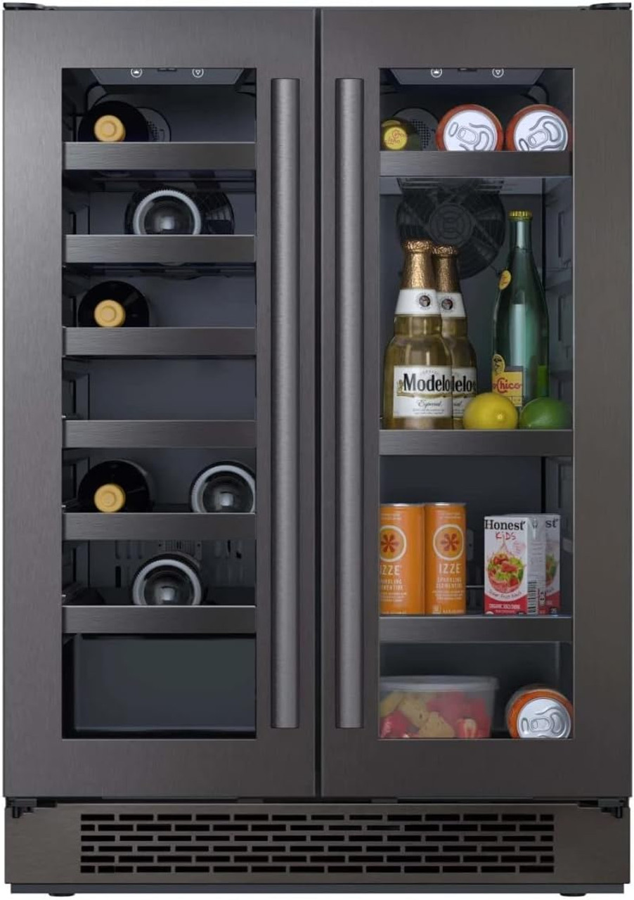 Avallon AWBC241EEFDBLSS 24 in. 21-Bottle Wine and 64-Can Built-In Beverage & Wine Cooler