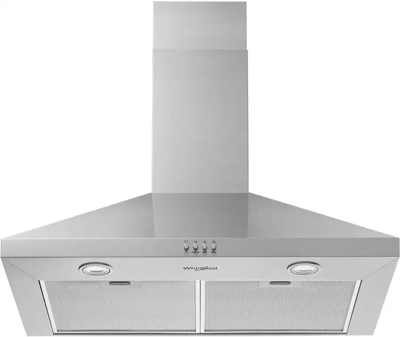 Whirlpool WVW53UC0LS 30 in. 400 CFM Chimney Wall-Mount Range Hood with light in Stainless Steel