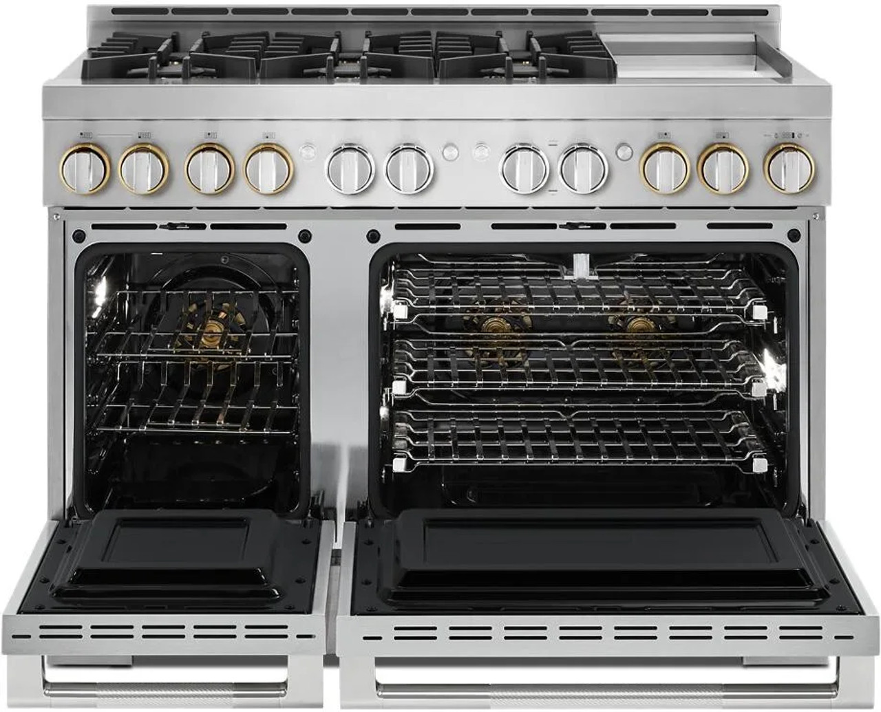 Jenn-Air JGRP548HL01 48" Rise Gas Professional-Style Range with Chrome-Infused Griddle - Stainless Steel