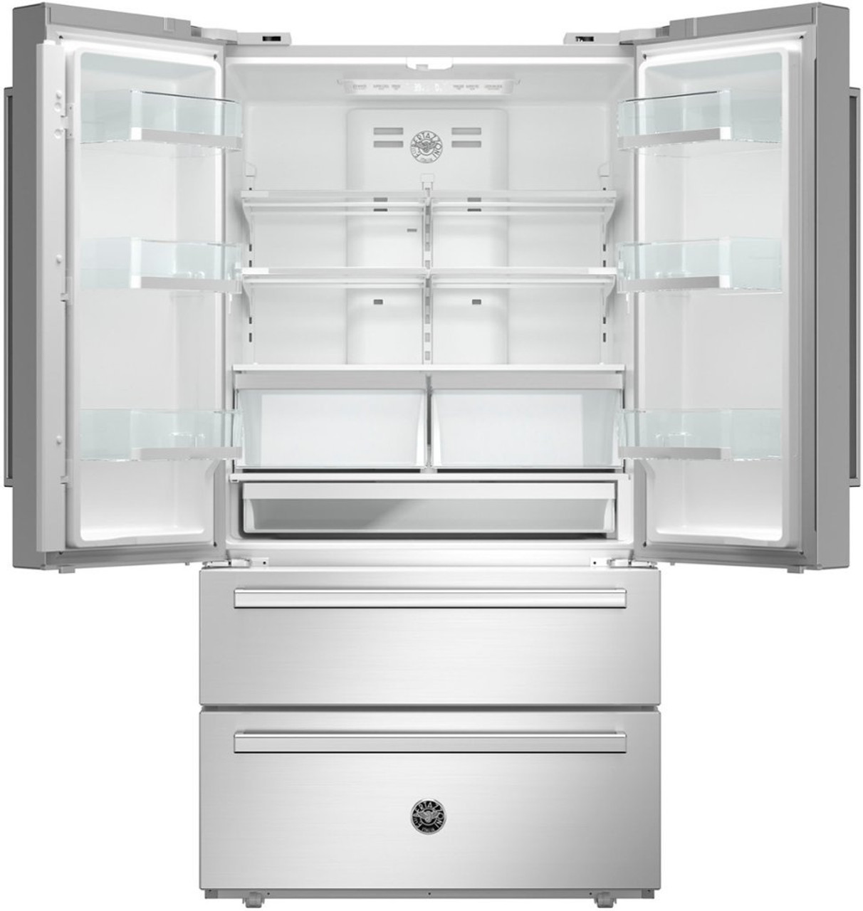 Bertazzoni REF36FDFIXNV 21 Cu. Ft. 2 Bottom-Freezer French Door Refrigerator with Automatic Ice Maker - Stainless Steel