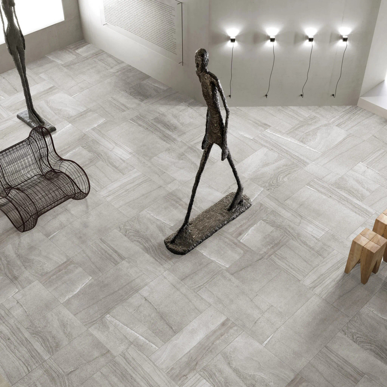 Tudor Stone Gray Plus 12x24x10mm | Porcelain Tile | Builder Grade