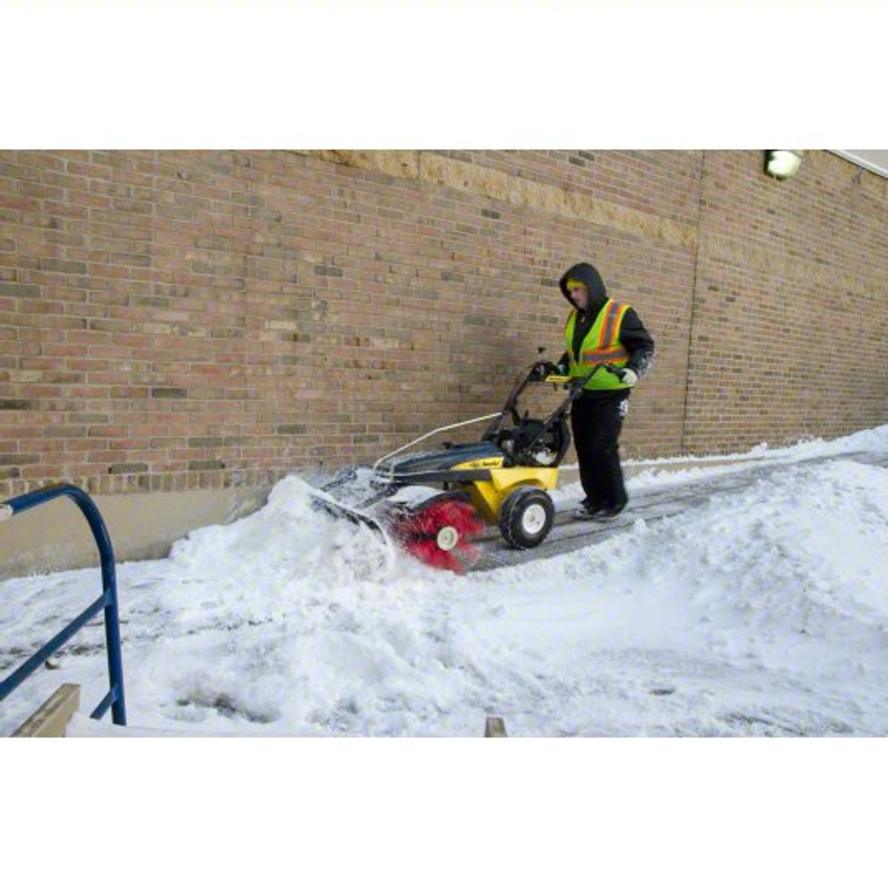 Snowex SS-4000 Gas Powered Rotary Snow Broom With Plow Attachment