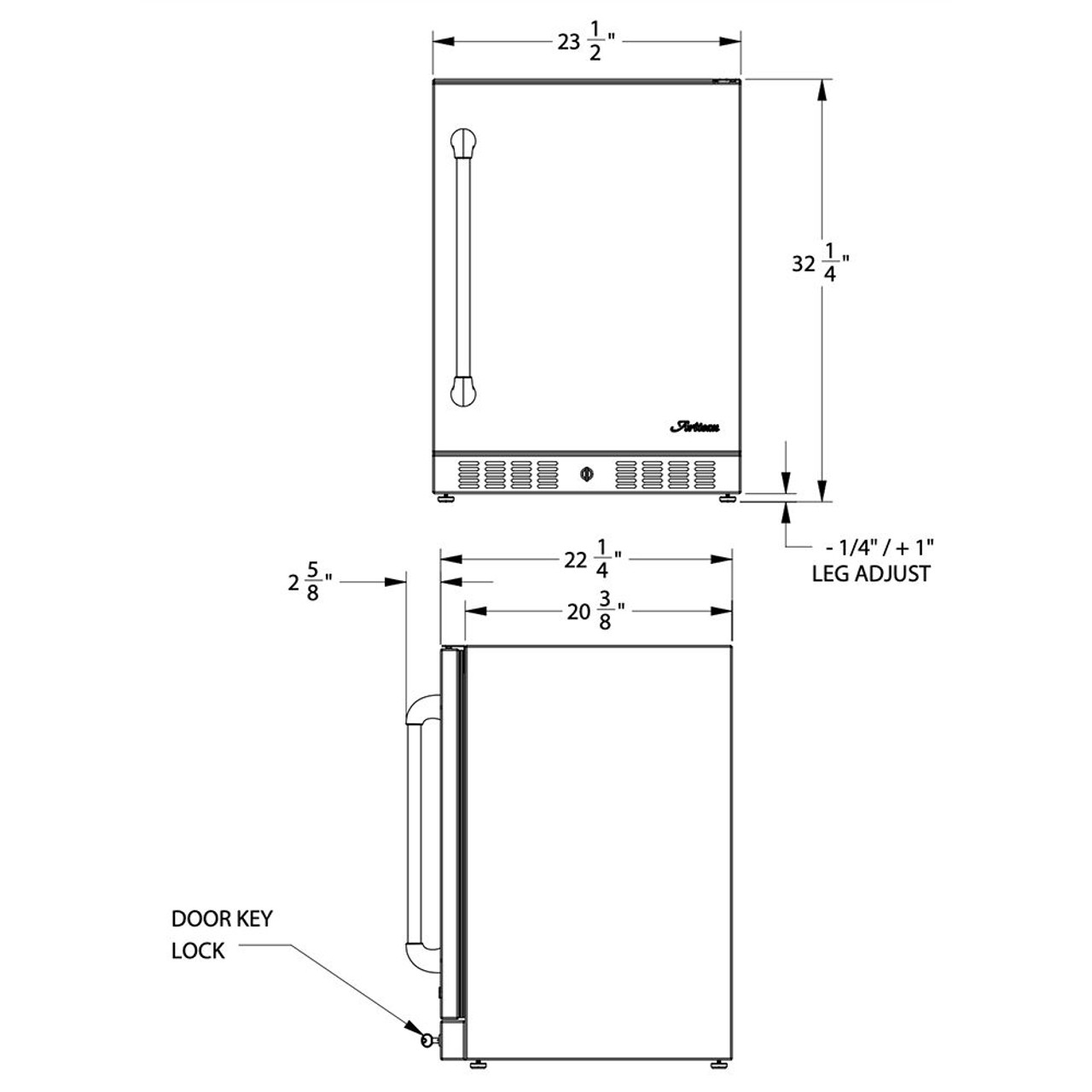 Artisan ARTBC24 24″ Outdoor Refrigerator