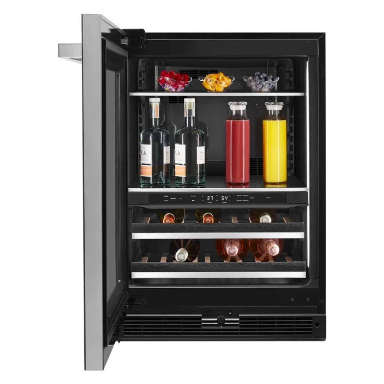 JennAir JUBFL242HM Noir 24" Built-In Undercounter Beverage Center - Left Swing