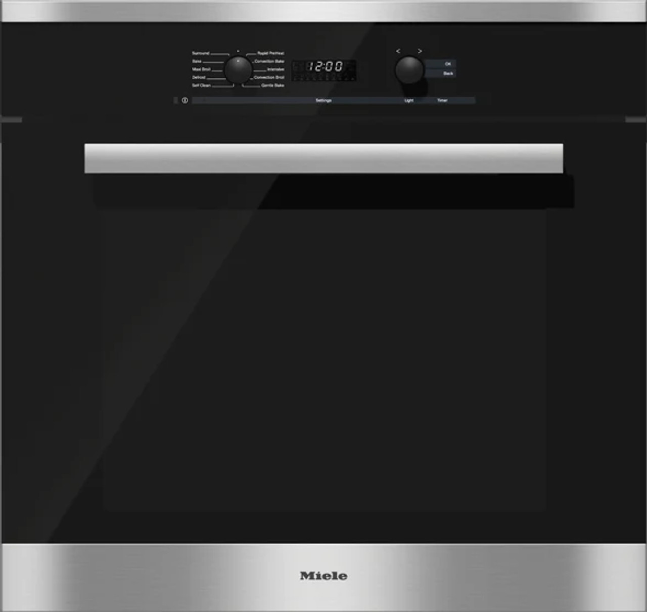 Miele H6280BPSS 30" Single Electric Wall Oven with 4.6 cu. ft. Capacity