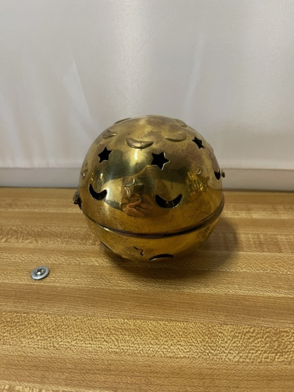 Vintage Brass Celestial Moon & Stars Ball Sphere |By the Case| 