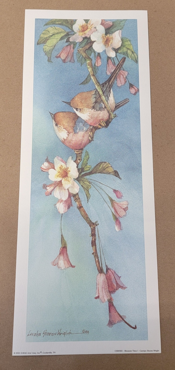 Vintage Art Print- Blossom Time I- Signed by Carolyn Shores- Wright |By the Case- 100|