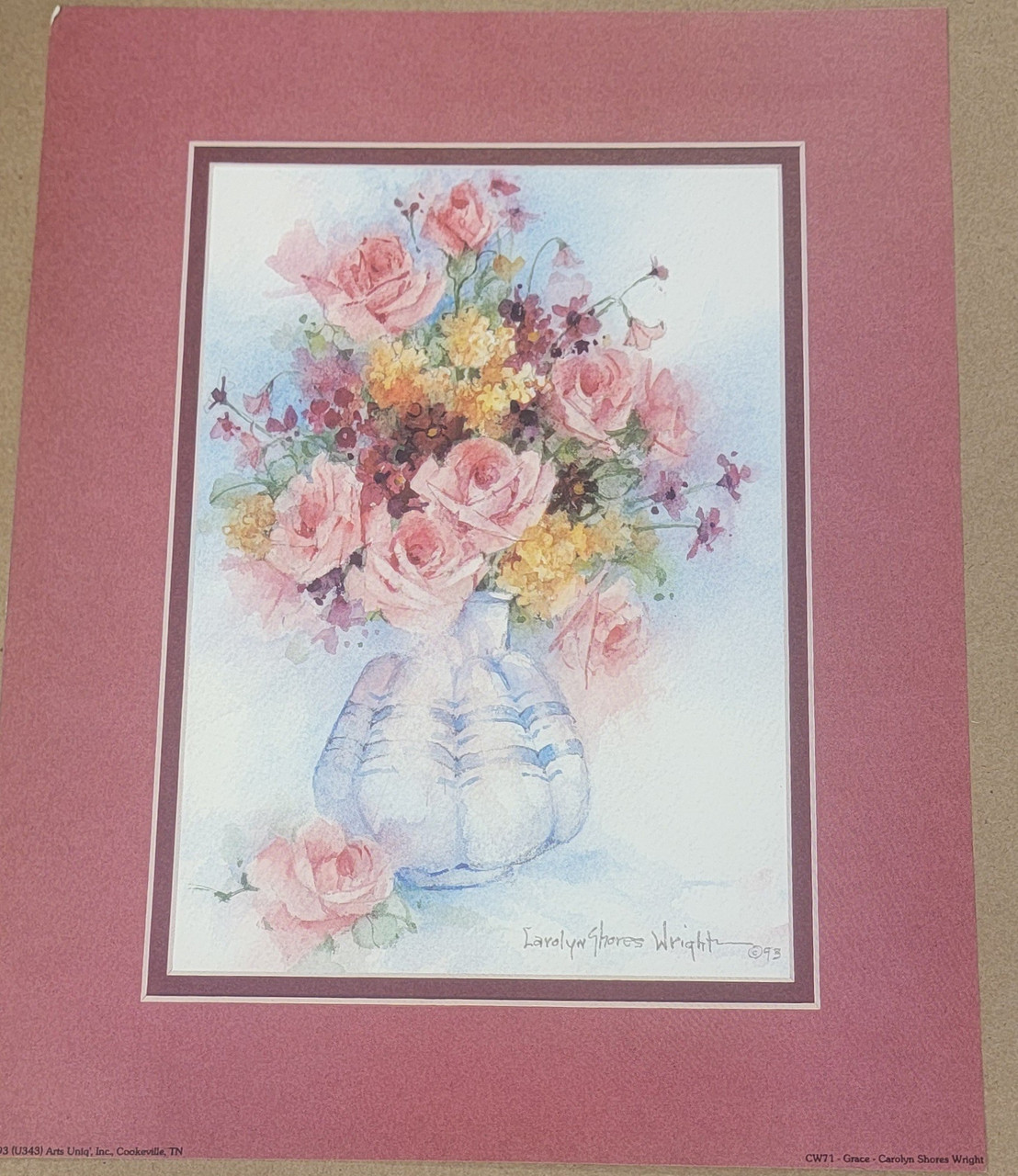 Vintage Art Print- Grace- Signed by Carolyn Shores- Wright |By the case- 100|