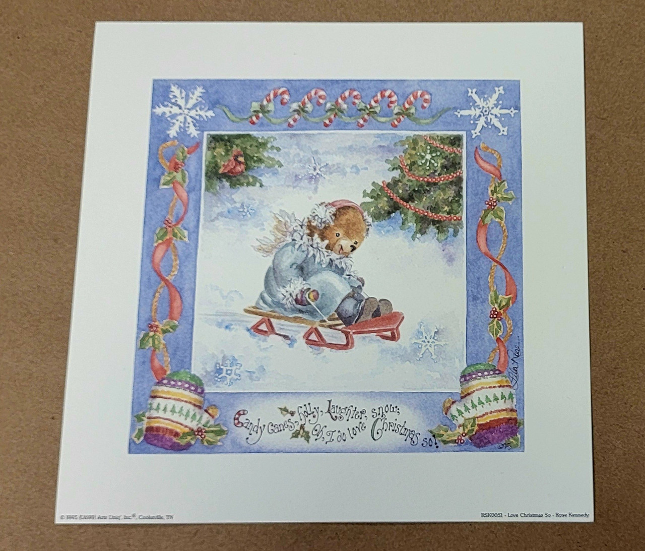 Vintage Art Print- Love Christmas So- Signed by Rose Kennedy | By the Case- 100|