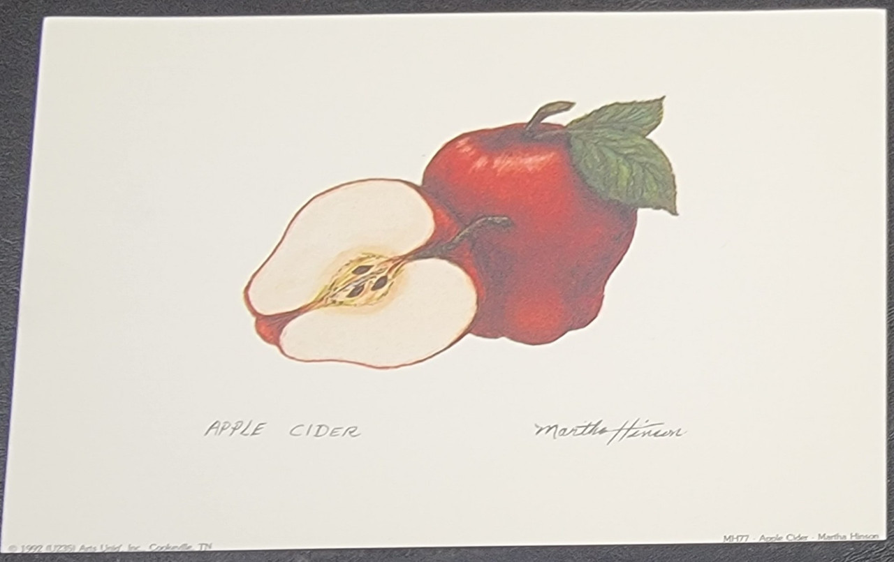 Vintage Art Print- Apple Cider- Signed by Martha Hinson| By the Case- 100|