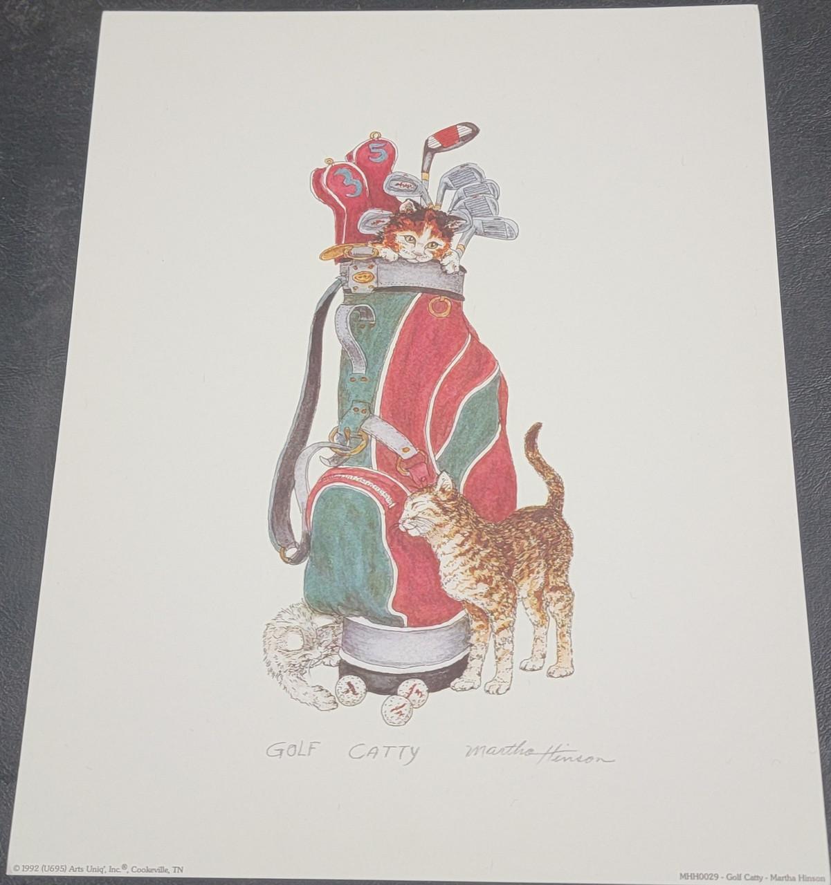 Vintage Art Print- Golf Catty- Signed by Martha Hinson | By the Case-100|