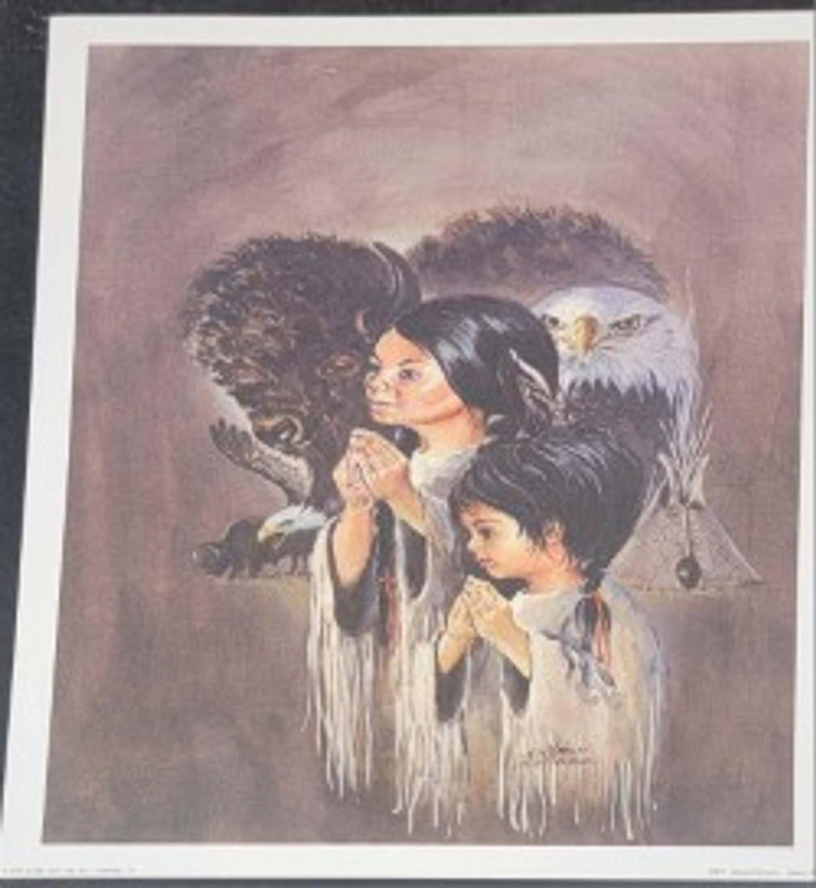 Vintage Art Print- Spiritual Moments- Signed By Sharon Sharpe | By the Case- 100|