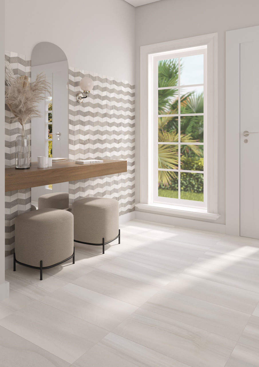 Sandwaves Marshmallow 12X24 Porcelain Tile - Stover's Liquidation