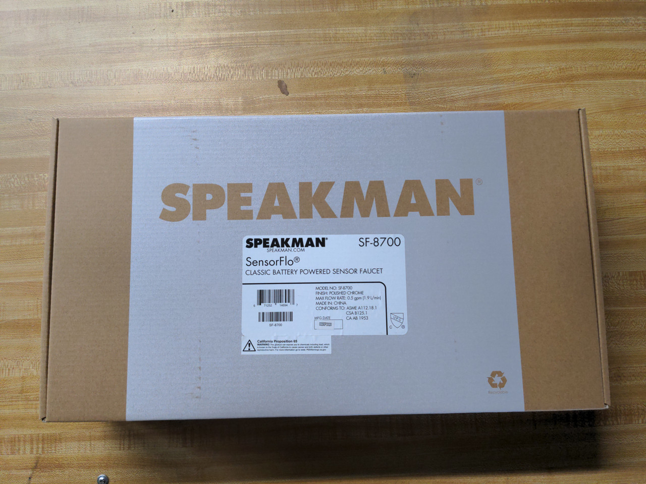 Speakman SF-8700 Sensorflo 0.5 GPM 1 Hole Bathroom Faucet (3-Pack)