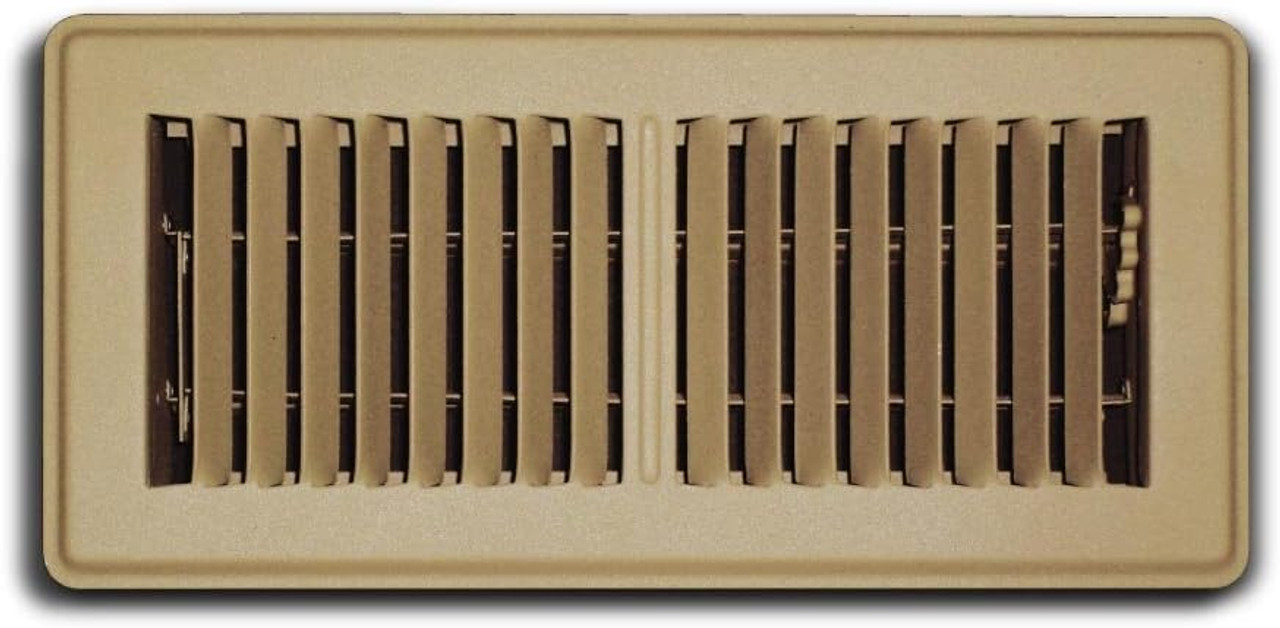 Truaire 150MB 04X12 Floor Supply Grille 4-Inch x 12-Inch Floor Register, Brown | 10 Pack|