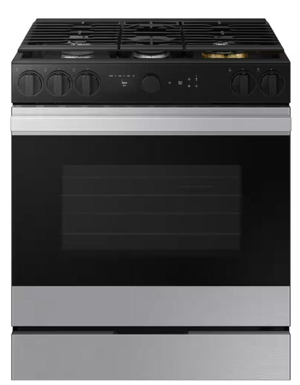 Samsung - Bespoke 6.0 Cu. Ft. Slide-In Gas Range with Air Sous Vide - Stainless Steel