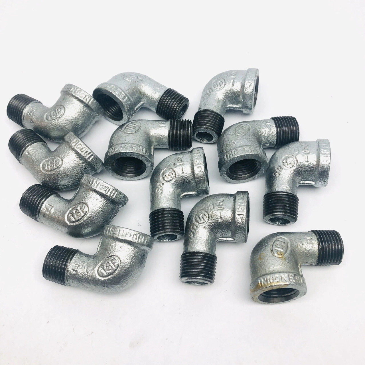 Malleable 1/2" Galvanized 90 Degree Street Elbow | Lot of 12| 