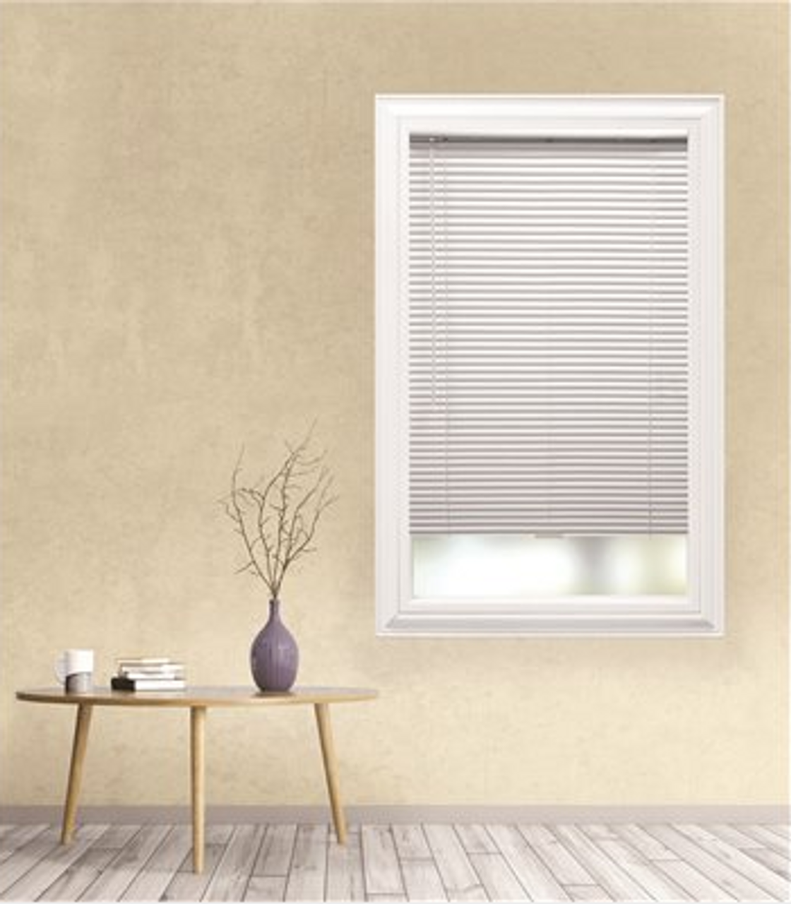 Alabaster Cordless Aluminum Blinds 47x64x1" | Room Darkening| 