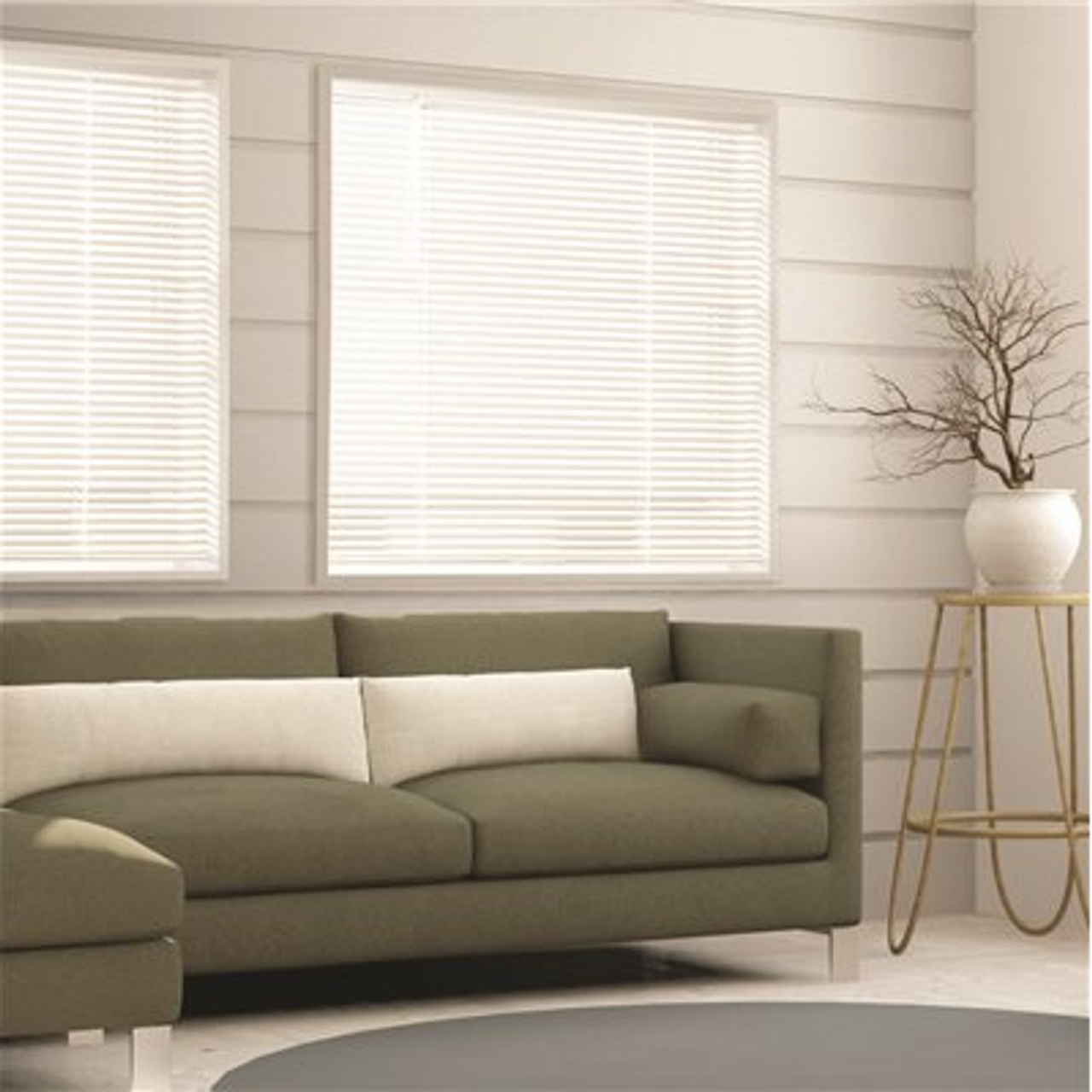 Alabaster Cordless Aluminum Blinds 27x72x1