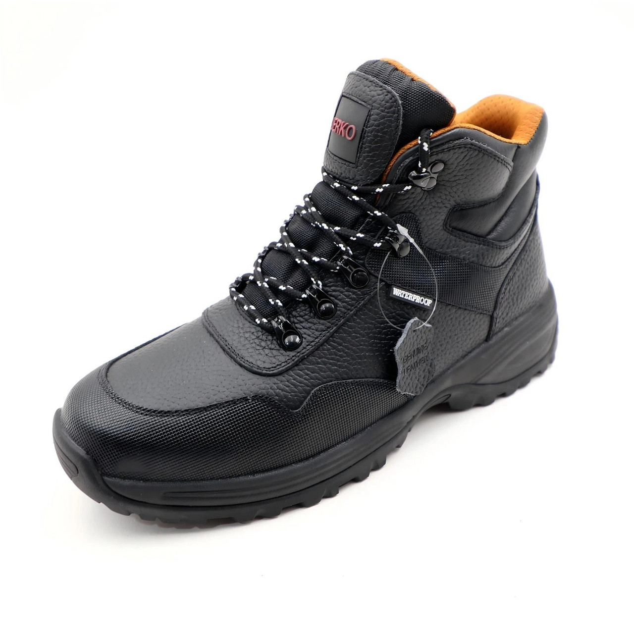 Jerko Waterproof Steel Toe Work Boots - Black