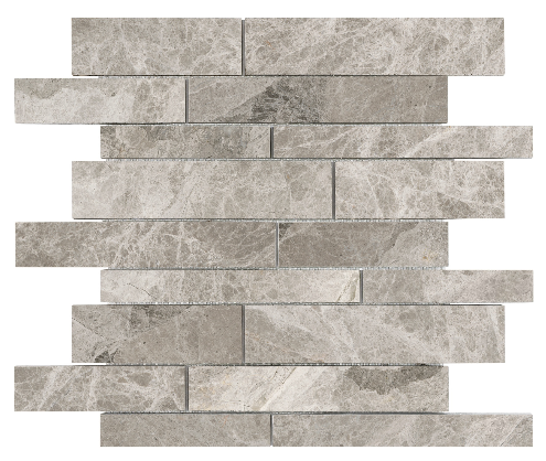  76-428 PHANTASIE GRAY RANDOM STRIP POLISHED MARBLE MOSAIC 