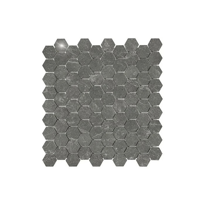  STARK CARBON HEXAGON POLISHED MARBLE MOSAIC