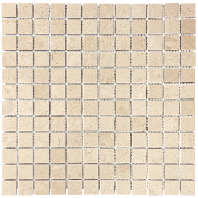 76-023 BERKSHIRE CREMA 1X1 POLISHED MARBLE MOSAIC